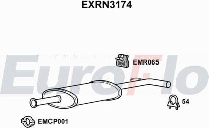 EuroFlo EXRN3174 - Вкладиш глушника, глушник вихлопних газів кінцевий autocars.com.ua