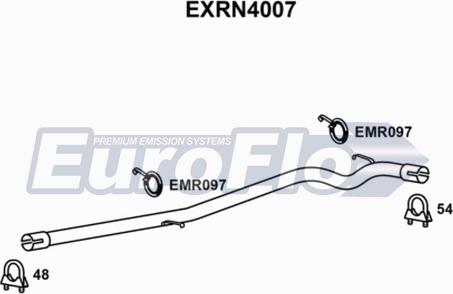 EuroFlo EXRN4007 - Труба вихлопного газу autocars.com.ua