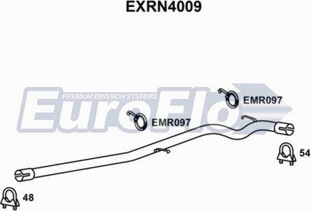 EuroFlo EXRN4009 - Труба вихлопного газу autocars.com.ua