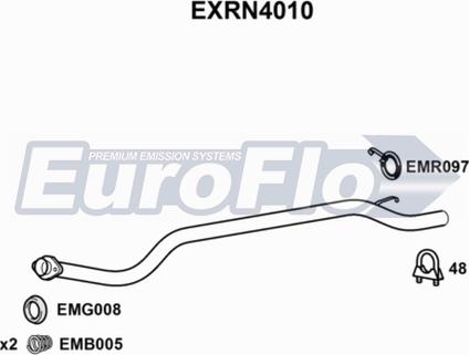 EuroFlo EXRN4010 - Труба вихлопного газу autocars.com.ua