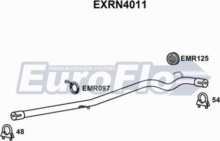 EuroFlo EXRN4011 - Труба вихлопного газу autocars.com.ua