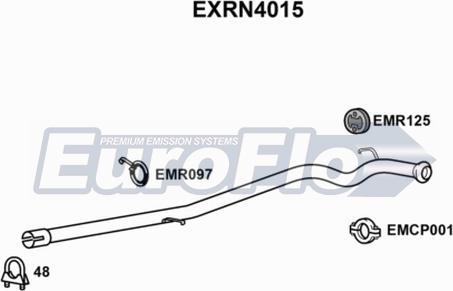 EuroFlo EXRN4015 - Труба вихлопного газу autocars.com.ua