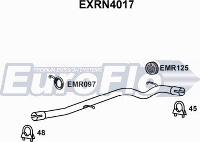 EuroFlo EXRN4017 - Труба вихлопного газу autocars.com.ua