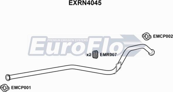 EuroFlo EXRN4045 - Труба вихлопного газу autocars.com.ua