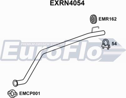 EuroFlo EXRN4054 - Труба вихлопного газу autocars.com.ua