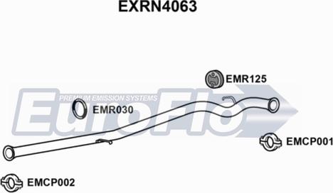 EuroFlo EXRN4063 - Труба вихлопного газу autocars.com.ua