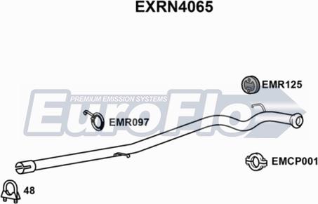 EuroFlo EXRN4065 - Труба вихлопного газу autocars.com.ua