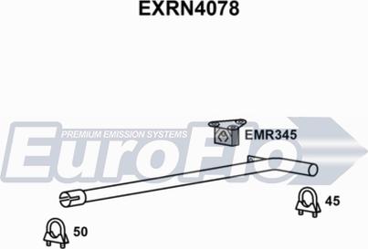EuroFlo EXRN4078 - Труба вихлопного газу autocars.com.ua