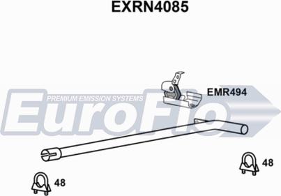 EuroFlo EXRN4085 - Труба вихлопного газу autocars.com.ua