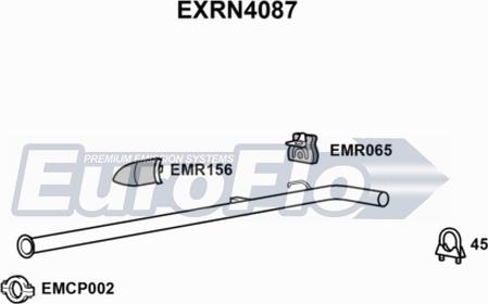 EuroFlo EXRN4087 - Труба вихлопного газу autocars.com.ua