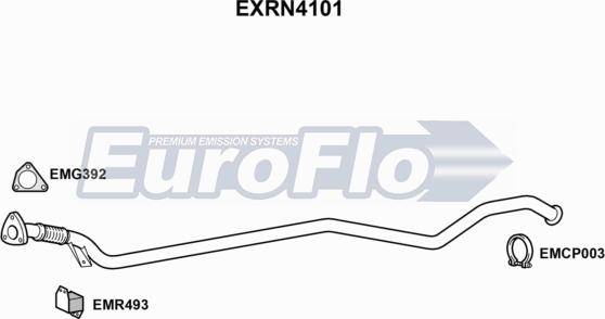 EuroFlo EXRN4101 - Труба вихлопного газу autocars.com.ua