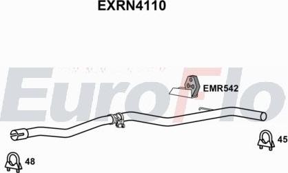 EuroFlo EXRN4110 - Вкладиш глушника, глушник вихлопних газів кінцевий autocars.com.ua