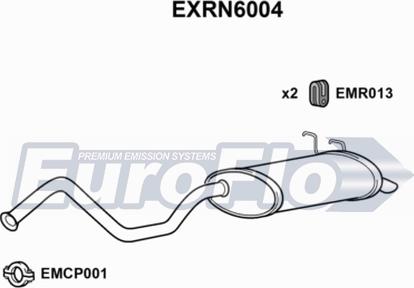 EuroFlo EXRN6004 - Глушник вихлопних газів кінцевий autocars.com.ua