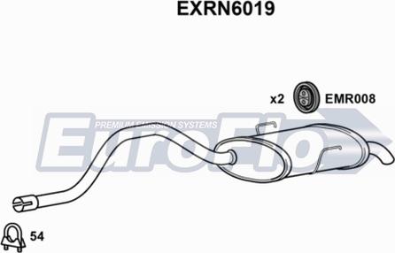 EuroFlo EXRN6019 - Глушник вихлопних газів кінцевий autocars.com.ua