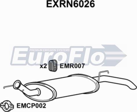 EuroFlo EXRN6026 - Глушник вихлопних газів кінцевий autocars.com.ua