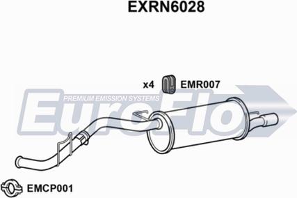 EuroFlo EXRN6028 - Глушник вихлопних газів кінцевий autocars.com.ua