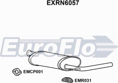 EuroFlo EXRN6057 - Глушник вихлопних газів кінцевий autocars.com.ua