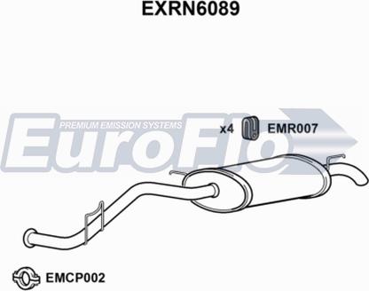 EuroFlo EXRN6089 - Глушник вихлопних газів кінцевий autocars.com.ua