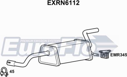 EuroFlo EXRN6112 - Глушник вихлопних газів кінцевий autocars.com.ua