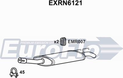 EuroFlo EXRN6121 - Глушник вихлопних газів кінцевий autocars.com.ua