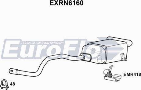 EuroFlo EXRN6160 - Глушник вихлопних газів кінцевий autocars.com.ua