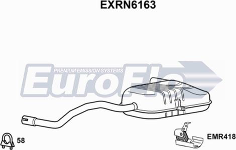 EuroFlo EXRN6163 - Глушник вихлопних газів кінцевий autocars.com.ua