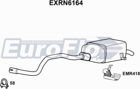 EuroFlo EXRN6164 - Глушник вихлопних газів кінцевий autocars.com.ua