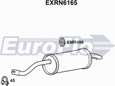 EuroFlo EXRN6165 - Глушник вихлопних газів кінцевий autocars.com.ua