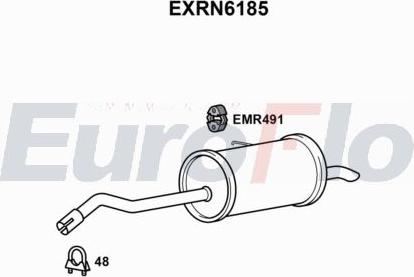 EuroFlo EXRN6185 - Глушник вихлопних газів кінцевий autocars.com.ua