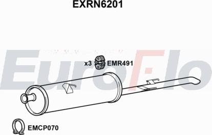 EuroFlo EXRN6201 - Вкладиш глушника, глушник вихлопних газів кінцевий autocars.com.ua