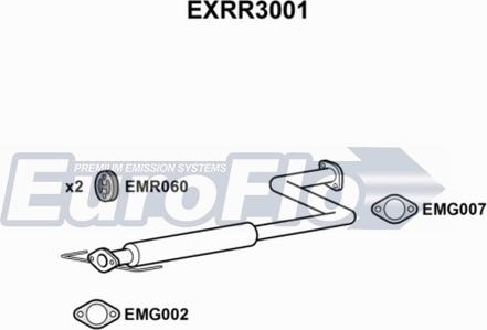 EuroFlo EXRR3001 - Середній глушник вихлопних газів autocars.com.ua
