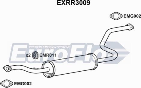 EuroFlo EXRR3009 - Середній глушник вихлопних газів autocars.com.ua