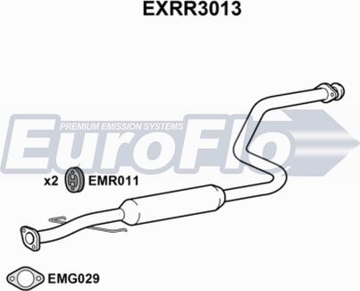 EuroFlo EXRR3013 - Середній глушник вихлопних газів autocars.com.ua