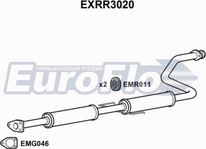 EuroFlo EXRR3020 - Середній глушник вихлопних газів autocars.com.ua
