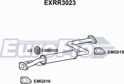 EuroFlo EXRR3023 - Середній глушник вихлопних газів autocars.com.ua
