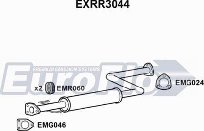 EuroFlo EXRR3044 - Середній глушник вихлопних газів autocars.com.ua