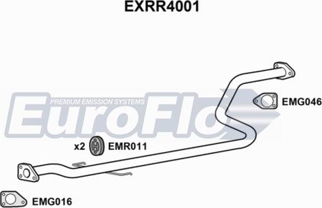 EuroFlo EXRR4001 - Труба вихлопного газу autocars.com.ua