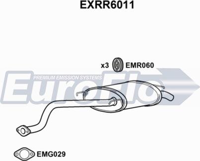 EuroFlo EXRR6011 - Глушник вихлопних газів кінцевий autocars.com.ua