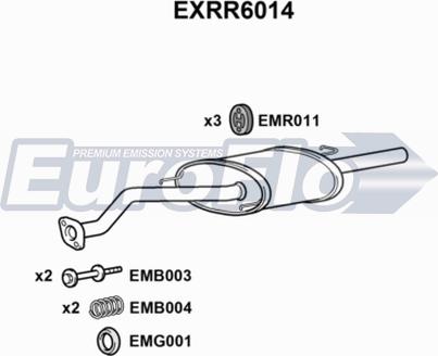 EuroFlo EXRR6014 - Глушник вихлопних газів кінцевий autocars.com.ua