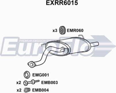 EuroFlo EXRR6015 - Глушник вихлопних газів кінцевий autocars.com.ua