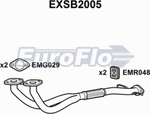 EuroFlo EXSB2005 - Труба вихлопного газу autocars.com.ua