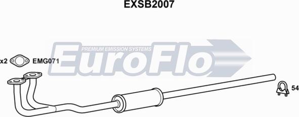 EuroFlo EXSB2007 - Труба вихлопного газу autocars.com.ua