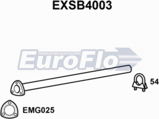 EuroFlo EXSB4003 - Труба вихлопного газу autocars.com.ua