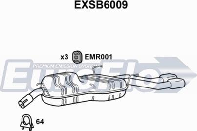 EuroFlo EXSB6009 - Глушитель выхлопных газов, конечный autodnr.net