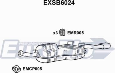 EuroFlo EXSB6024 - Глушник вихлопних газів кінцевий autocars.com.ua