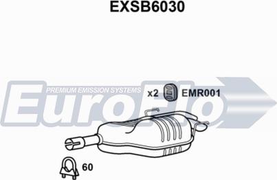 EuroFlo EXSB6030 - Глушитель выхлопных газов, конечный autodnr.net