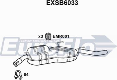 EuroFlo EXSB6033 - Глушник вихлопних газів кінцевий autocars.com.ua