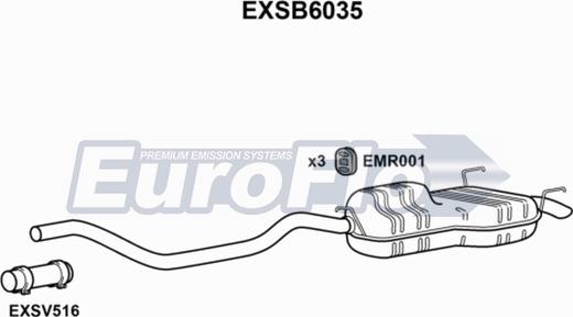 EuroFlo EXSB6035 - Глушник вихлопних газів кінцевий autocars.com.ua