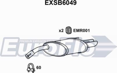 EuroFlo EXSB6049 - Глушитель выхлопных газов, конечный autodnr.net