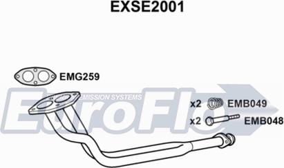 EuroFlo EXSE2001 - Труба вихлопного газу autocars.com.ua